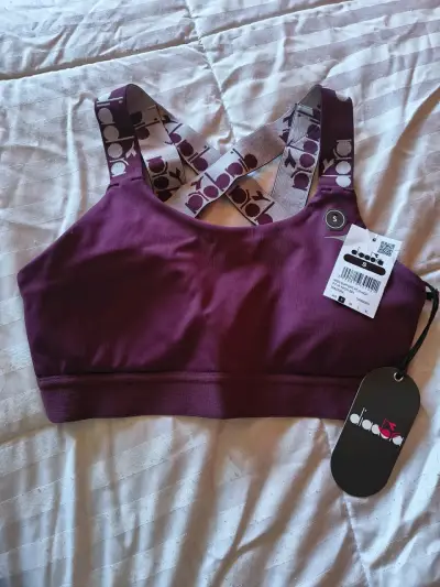 Top deportivo morado Diadora con tirantes estampados - miniatura 1