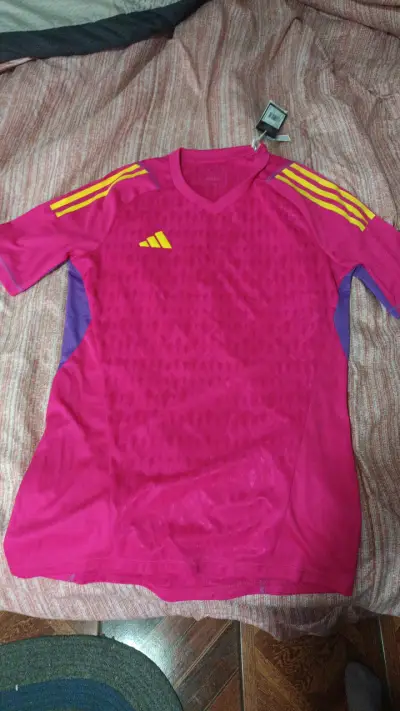 Camiseta de portero Adidas rosa y morado - miniatura 1