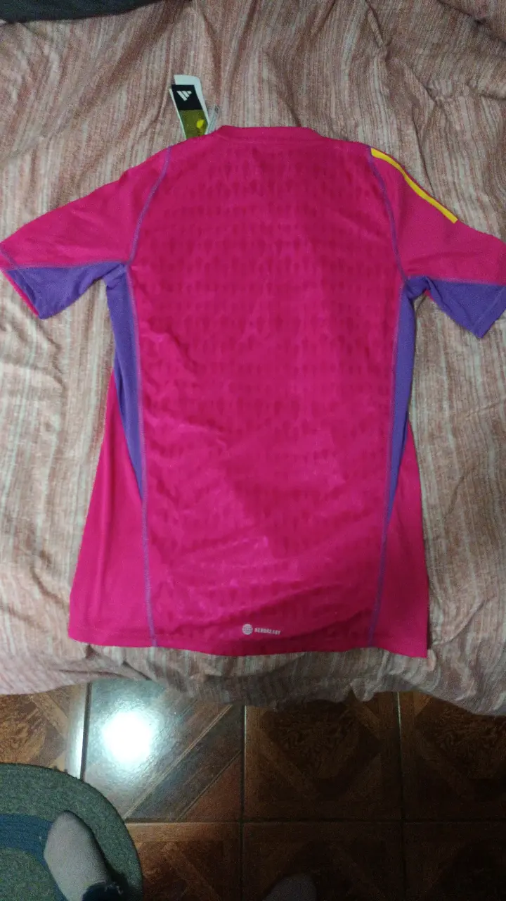 Camiseta de portero Adidas rosa y morado - 3