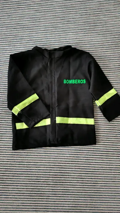Disfraz de bombero para niños con detalles reflectantes - miniatura 1