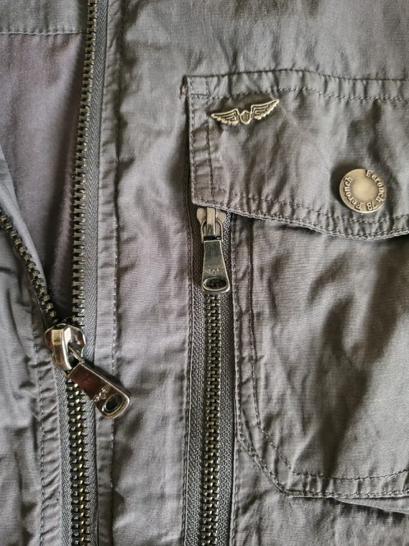 Chaqueta gris Ferouch Jeans con cierre - 3