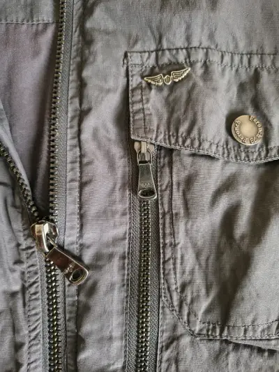 Chaqueta gris Ferouch Jeans con cierre - miniatura 3