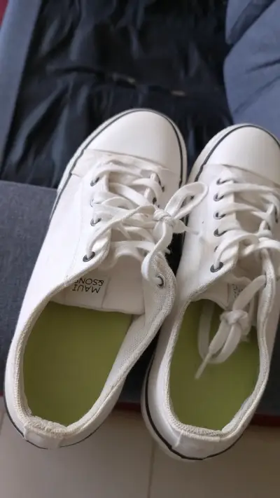 Zapatillas blancas de lona Maui & Sons - miniatura 1