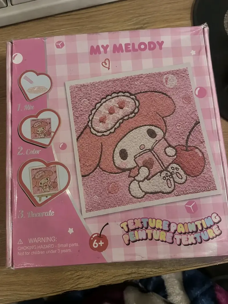 Kit Pintura Textura My Melody Sanrio DIY Nuevo 6+