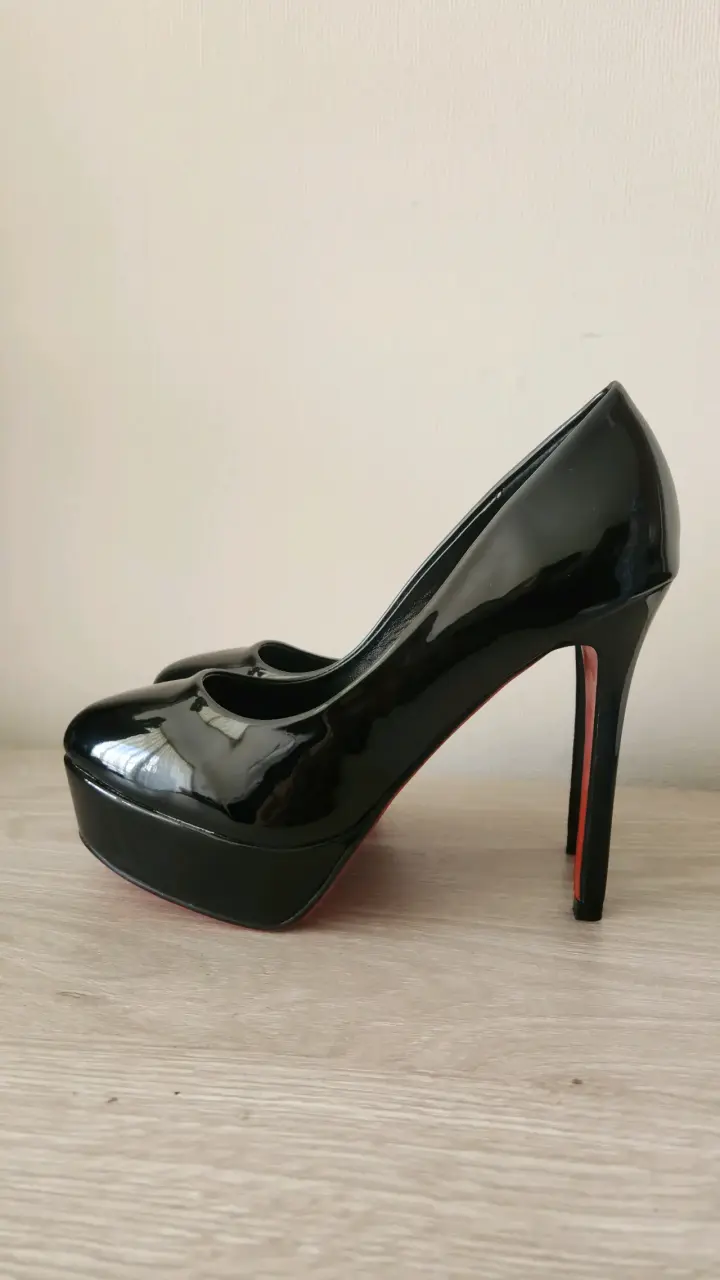 Zapatos Negros Charol Plataforma Talla 36 - 1