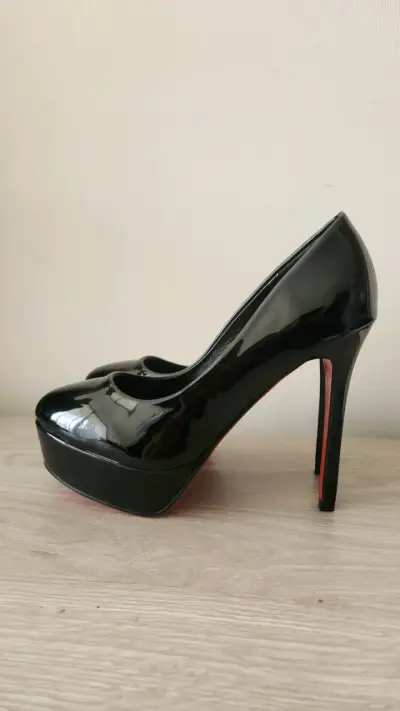 Zapatos Negros Charol Plataforma Talla 36 - miniatura 1