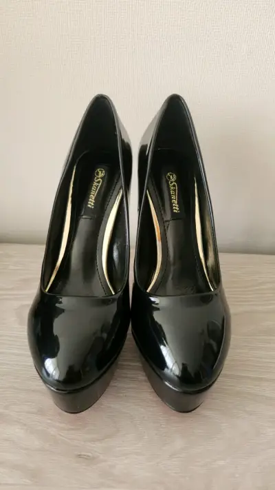 Zapatos Negros Charol Plataforma Talla 36 - miniatura 2