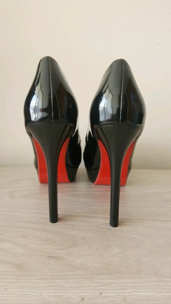Zapatos Negros Charol Plataforma Talla 36 - 5