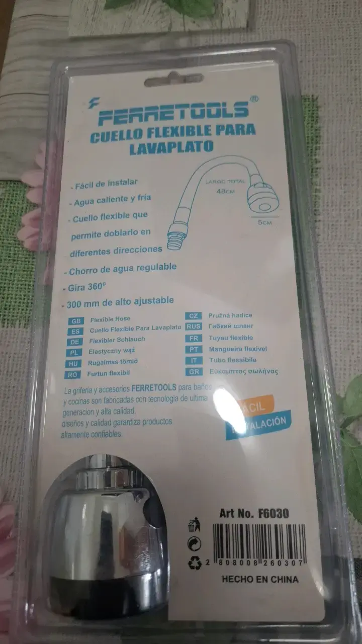 Cuello flexible para lavaplatos Ferretools 48cm - 2