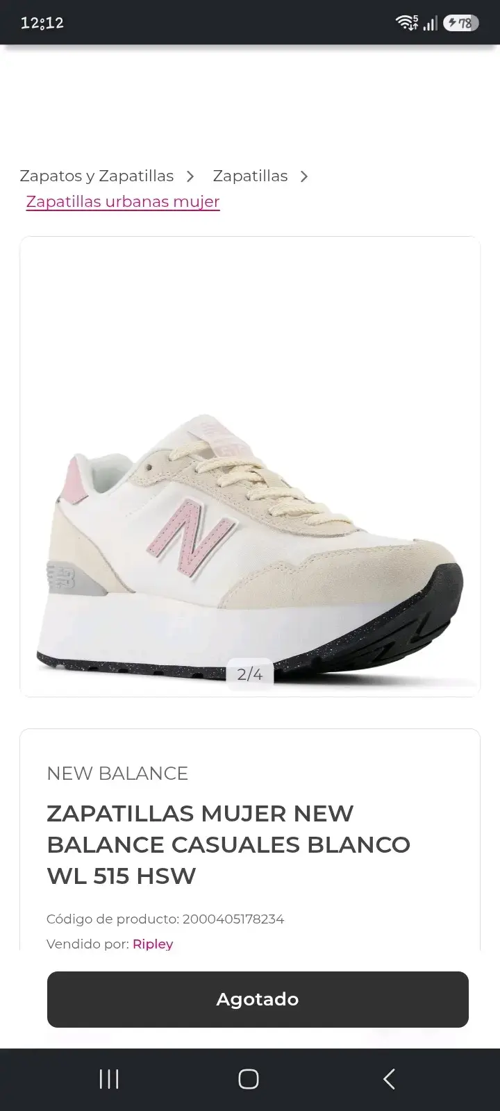 Zapatillas Mujer New Balance Blancas WL 515 HSW