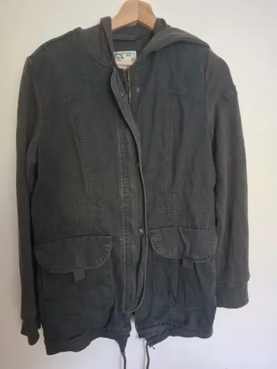 Chaqueta con capucha gris - miniatura 2