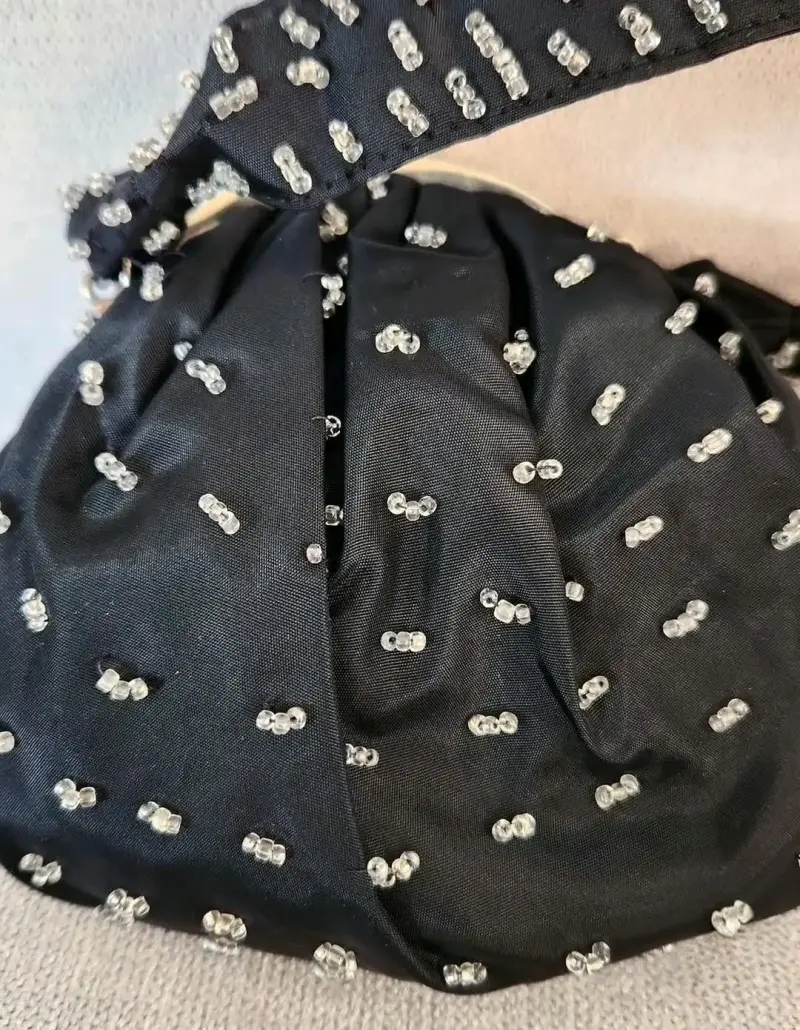 Mini bolso vintage con mostacillas - 2