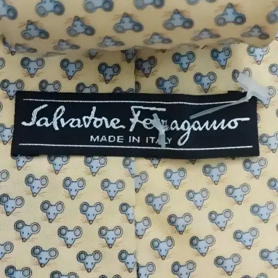 Corbata Salvatore Ferragamo  Gancini 100% seda - miniatura 2