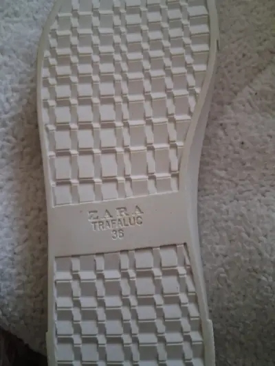 Zapatillas blancas de cuero sintético Zara - miniatura 3