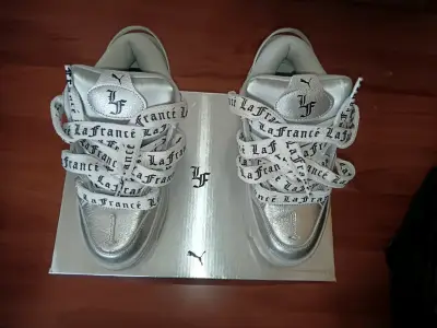 Zapatillas plateadas Puma La France - miniatura 1