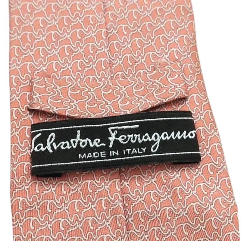 Corbata Silk Pink Gancini 100% Seda Rosa - 2