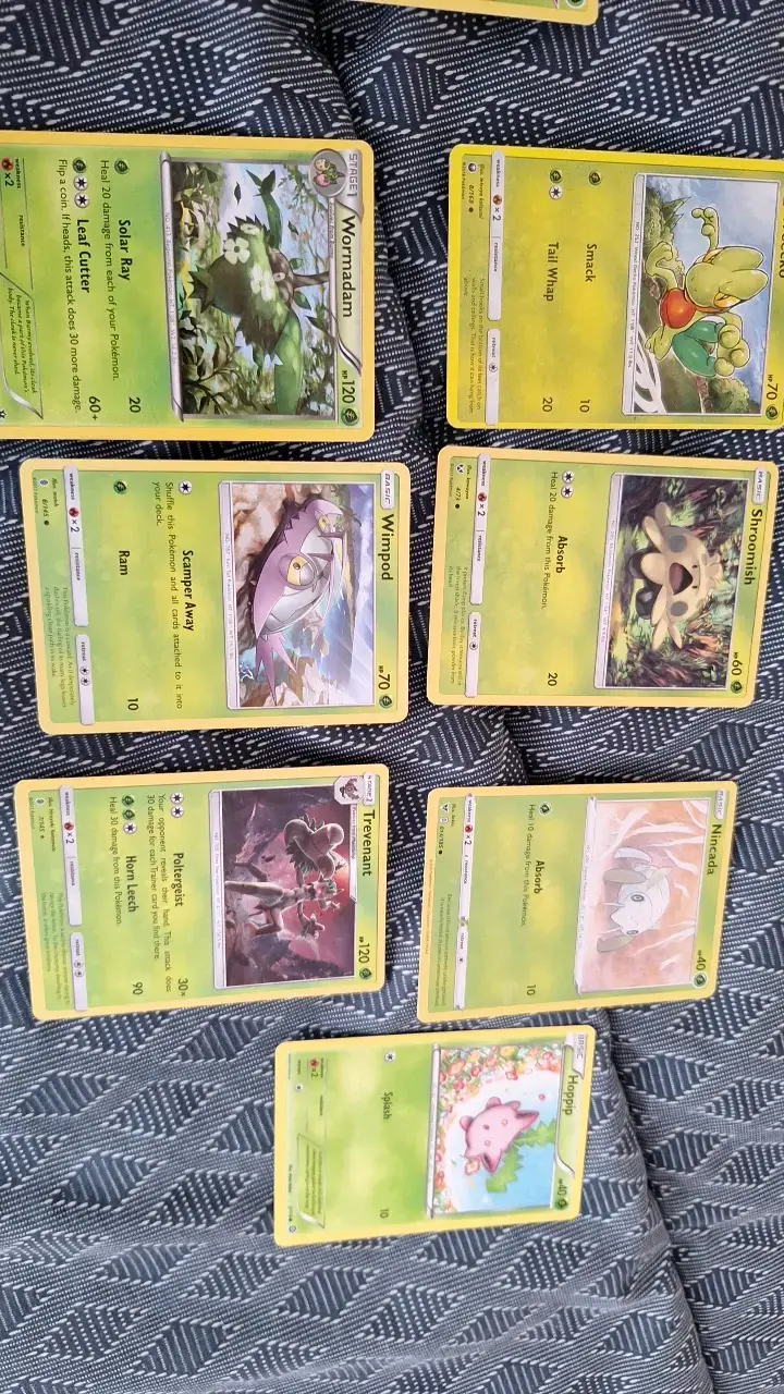 Lote de Cartas Pokémon planta - 3