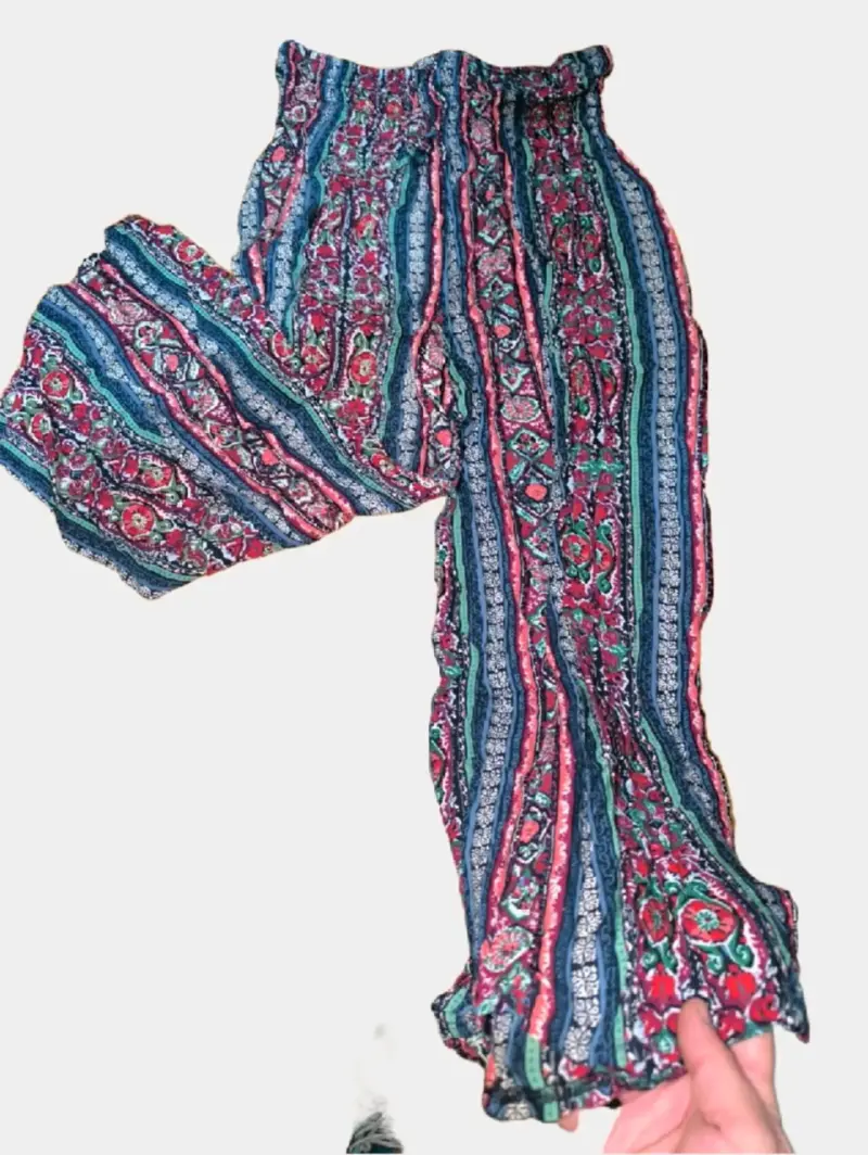 Pantalones holgados de algodón para mujer - 2