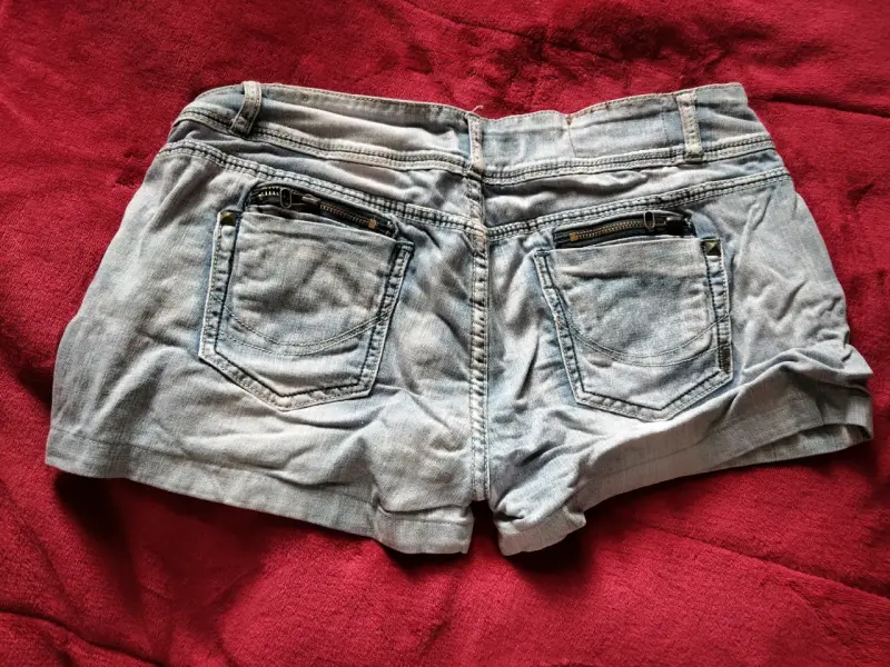 Shorts de mezclilla para mujer con bolsillos - 2