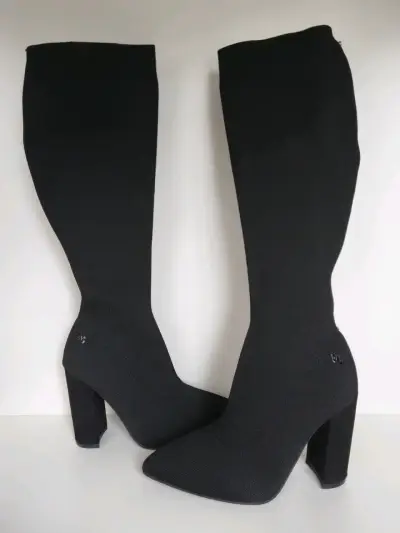 Botas Negras Altas de Tacón para Mujer - miniatura 2