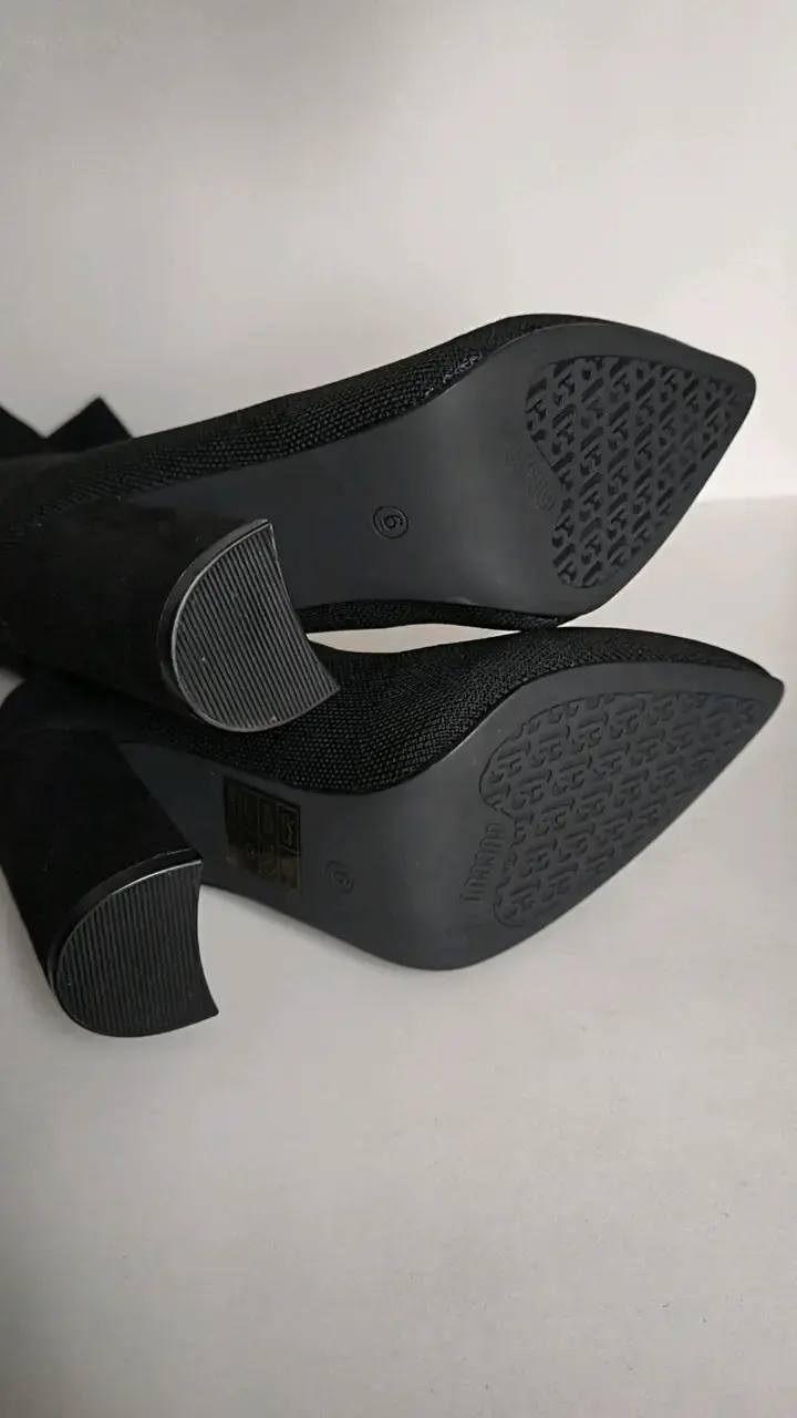 Botas Negras Altas de Tacón para Mujer - 3