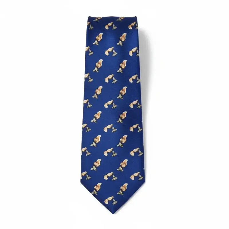 Corbata azul con diseño de ardillas - 1