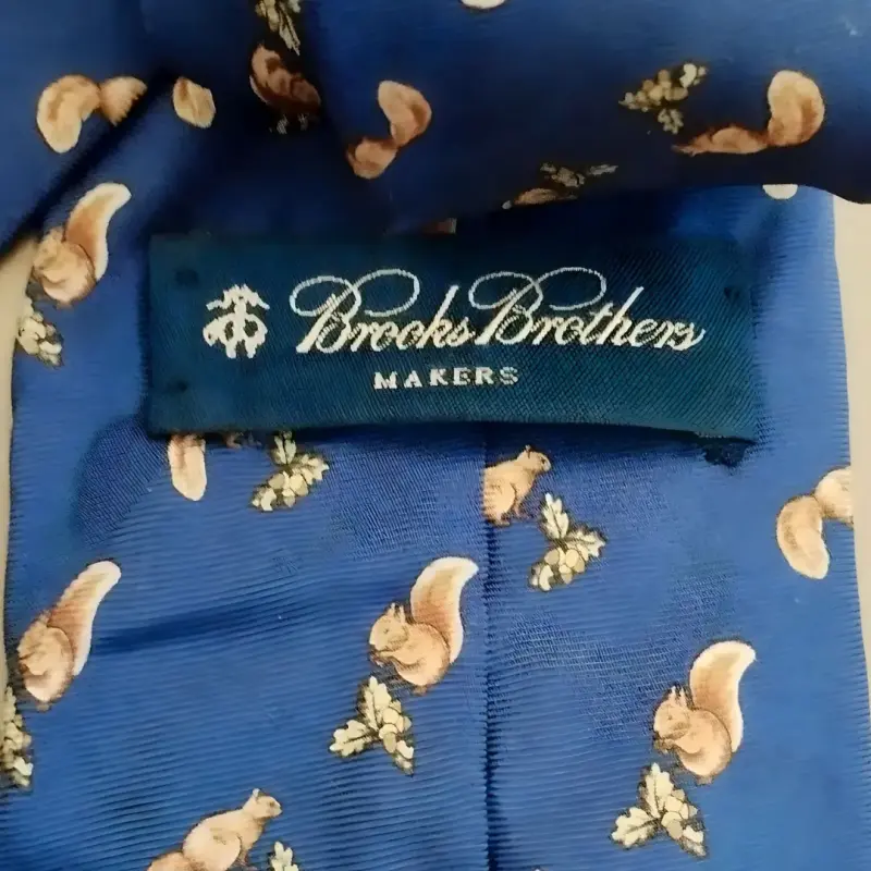 Corbata azul con diseño de ardillas - 2