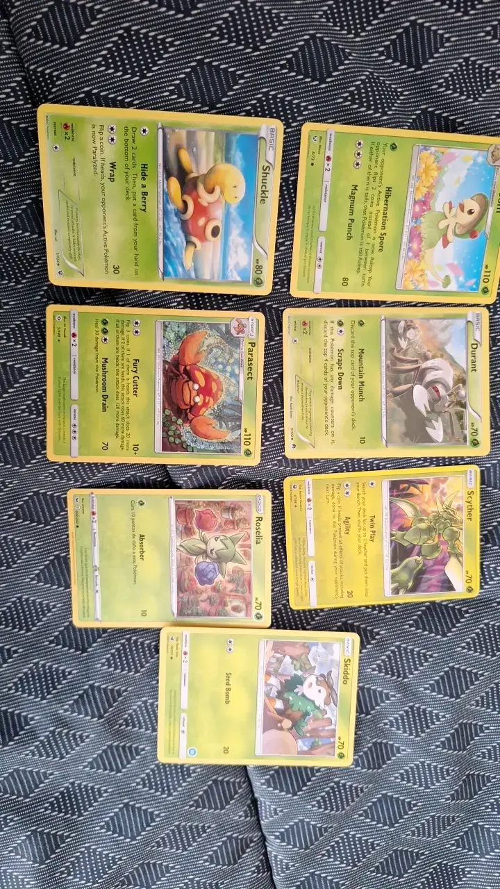 Lote de Cartas Pokémon planta 2 - 1
