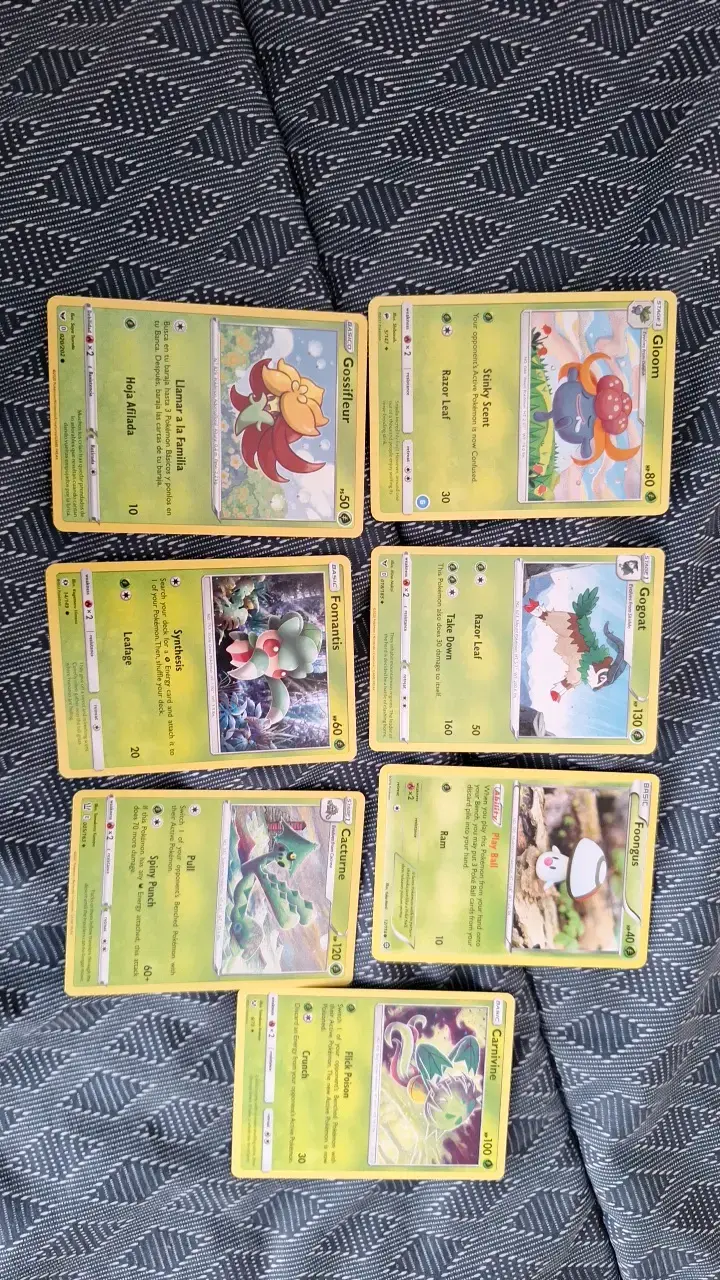 Lote de Cartas Pokémon planta 2 - 2