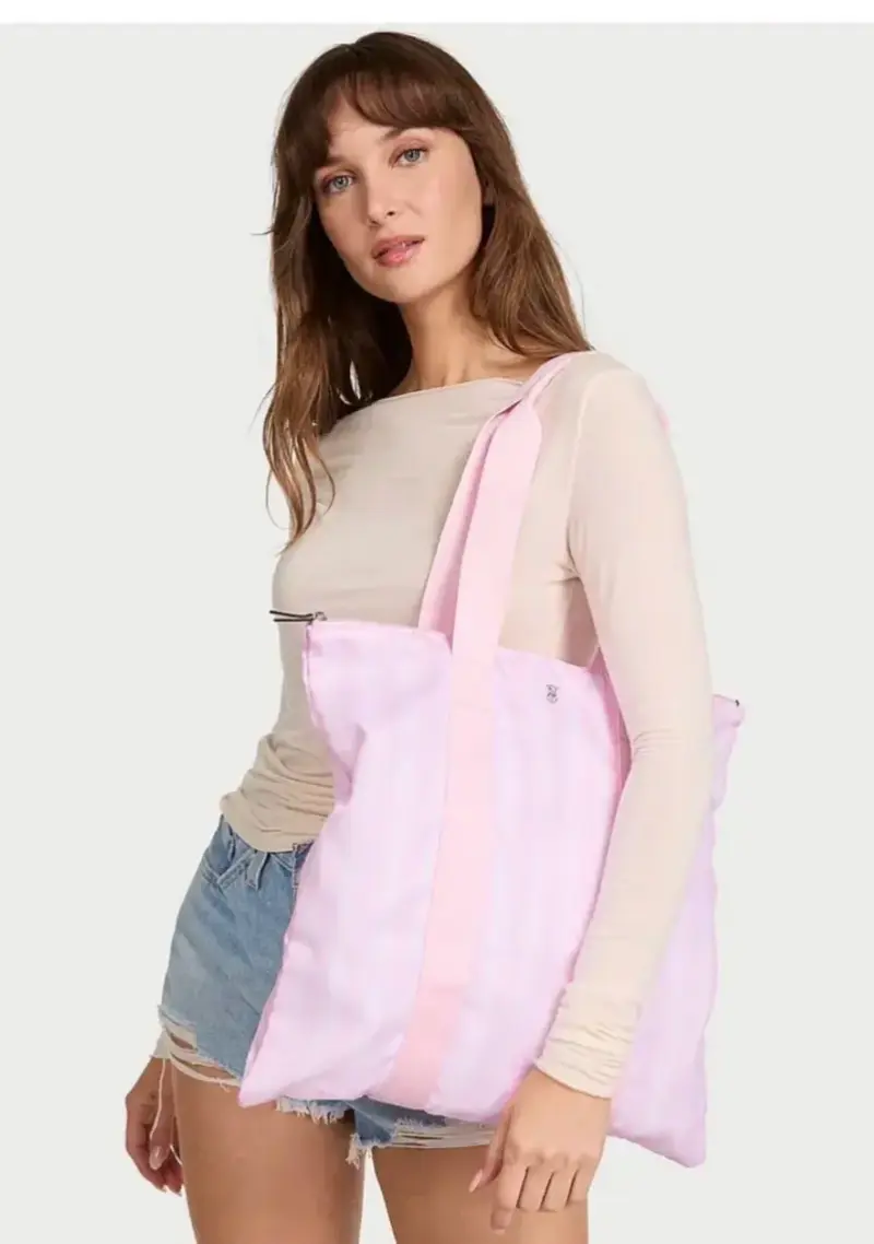Bolso de playa Victoria's Secret rayado rosado - 5