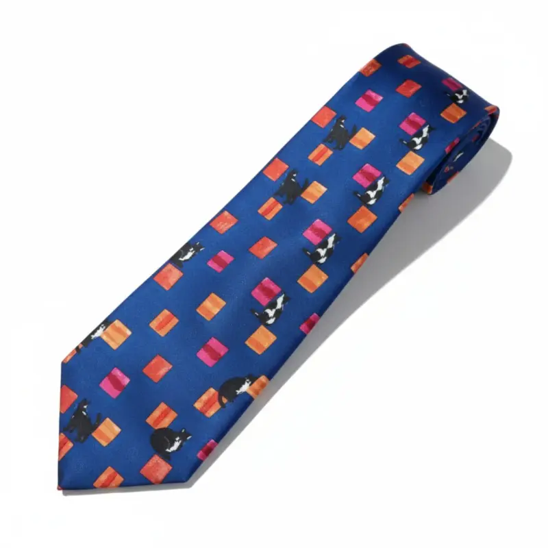 Corbata Ungaro Kittens Paris Francia 100% Seda - 1
