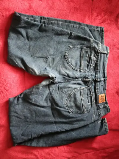 Jeans ajustados de mezclilla azul para mujer - miniatura 2