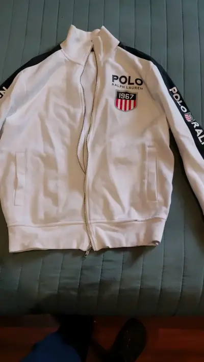 Chaqueta Polo Ralph Lauren blanca con logo - miniatura 1