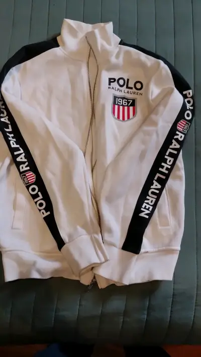 Chaqueta Polo Ralph Lauren blanca con logo - miniatura 4