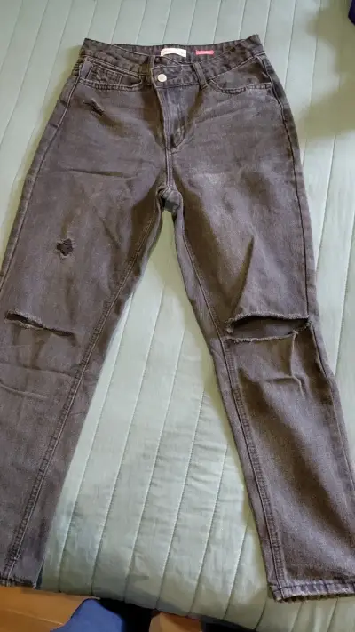 Jeans negros desgastados para hombre talla 36 - miniatura 1