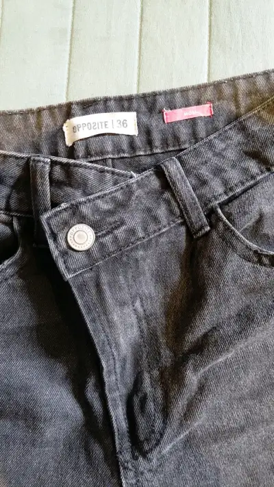 Jeans negros desgastados para hombre talla 36 - miniatura 2