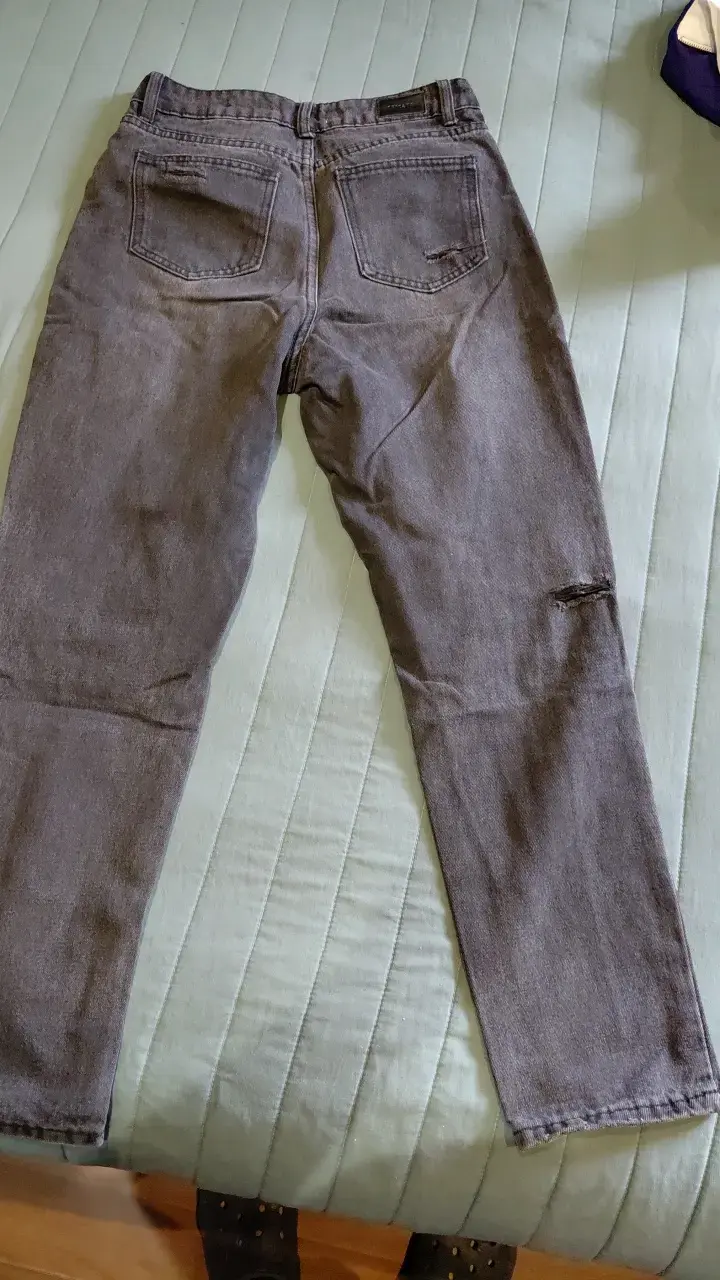 Jeans negros desgastados para hombre talla 36 - 3