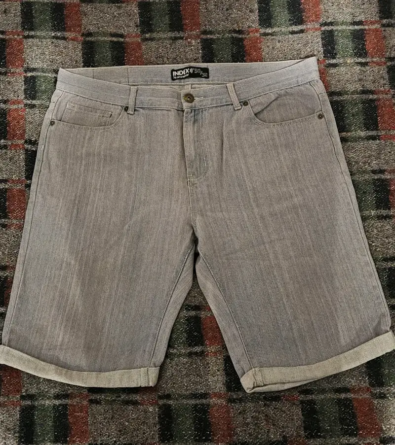 Bermudas de mezclilla grises Index para hombre - 1
