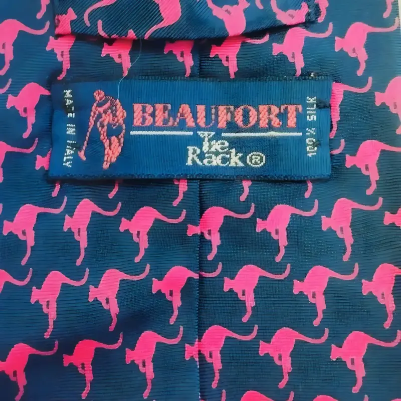 Corbata Beaufort Kangaroos 100% Seda - 2