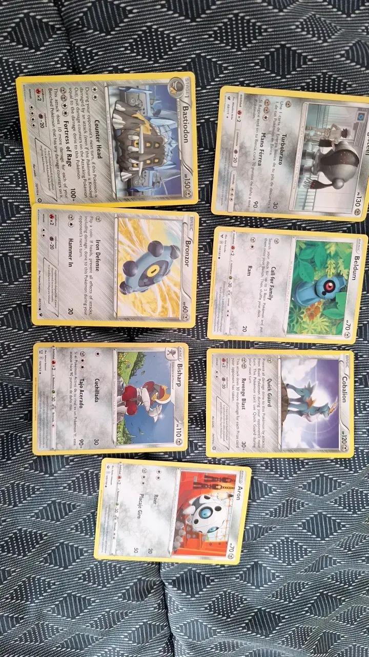 Lote de cartas Pokémon acero - 1