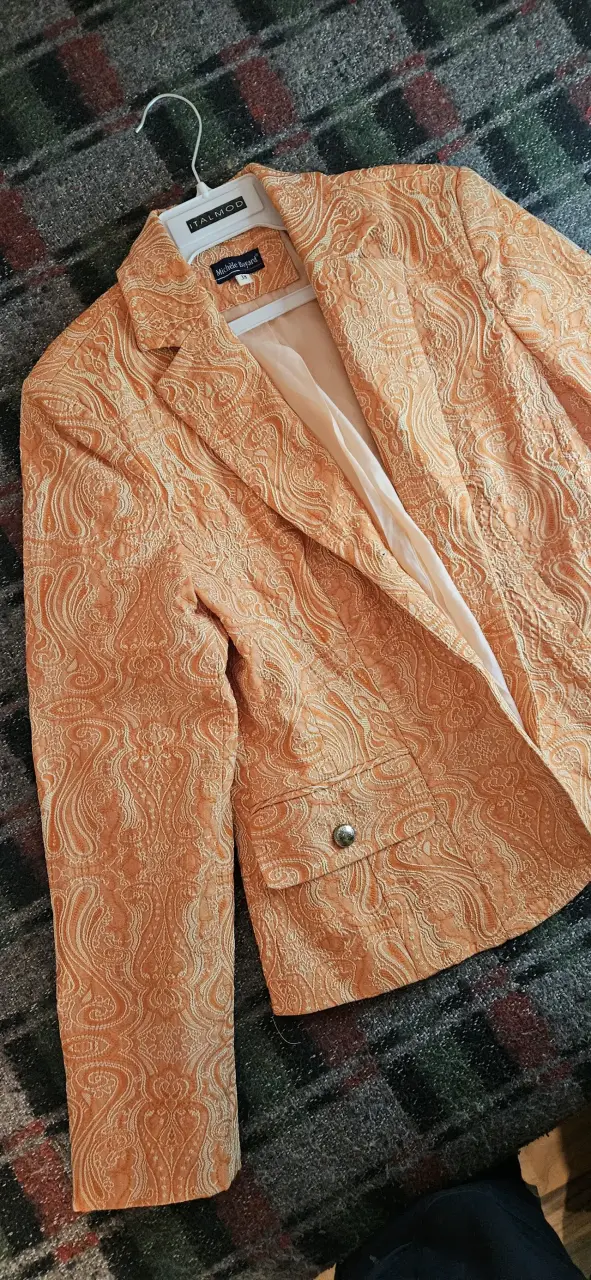 Blazer naranja con diseño bordado Michele Boyard - 2