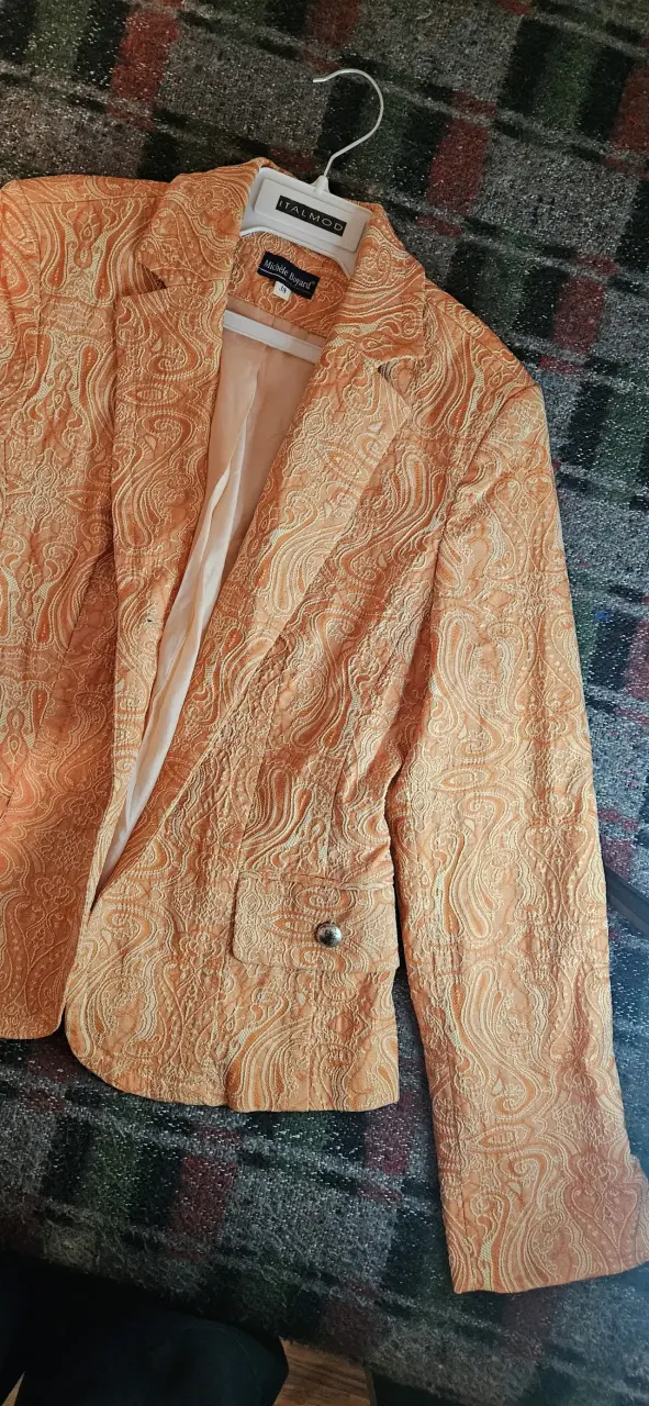 Blazer naranja con diseño bordado Michele Boyard - 3