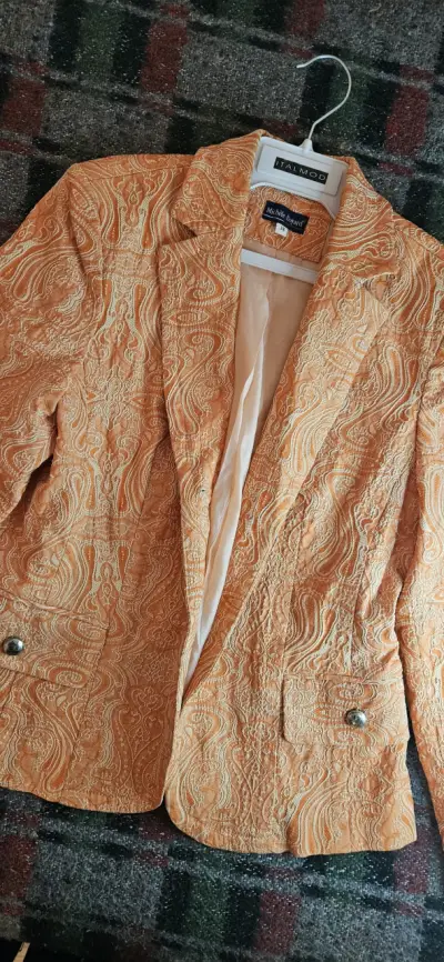 Blazer naranja con diseño bordado Michele Boyard - miniatura 4
