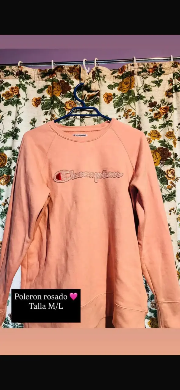Polerón rosado Champion talla M/L
