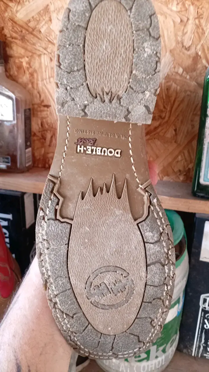 Botas vaqueras de cuero con diseño rojo - 2