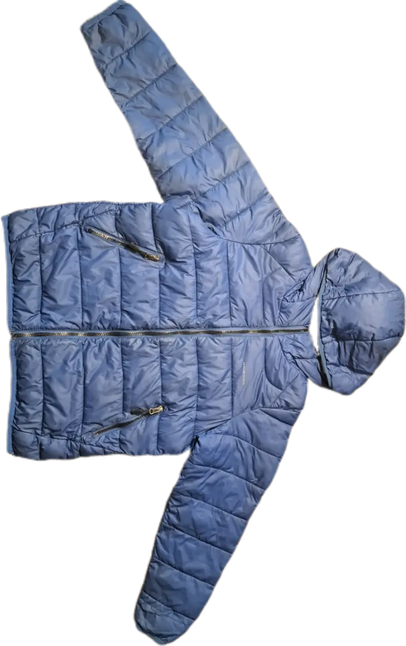Chaqueta acolchada Maui azul con capucha