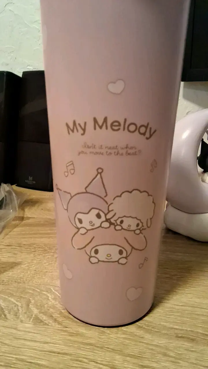 Vaso Tumbler My Melody Sanrio Rosado con Bombilla