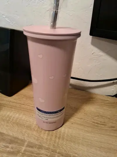 Vaso Tumbler My Melody Sanrio Rosado con Bombilla - miniatura 3