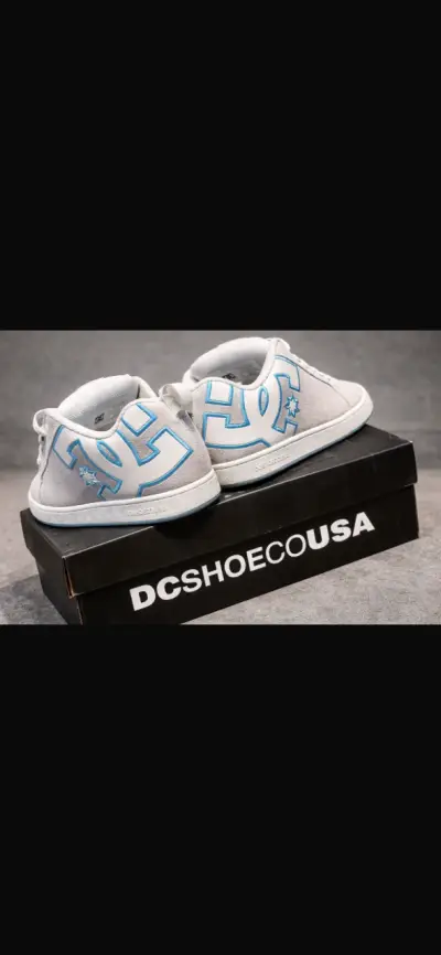 Zapatillas DC Shoes blancas con detalles azules - miniatura 3