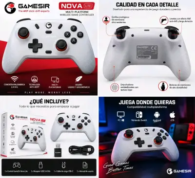 Mando inalámbrico GameSir Nova Lite gris - miniatura 2